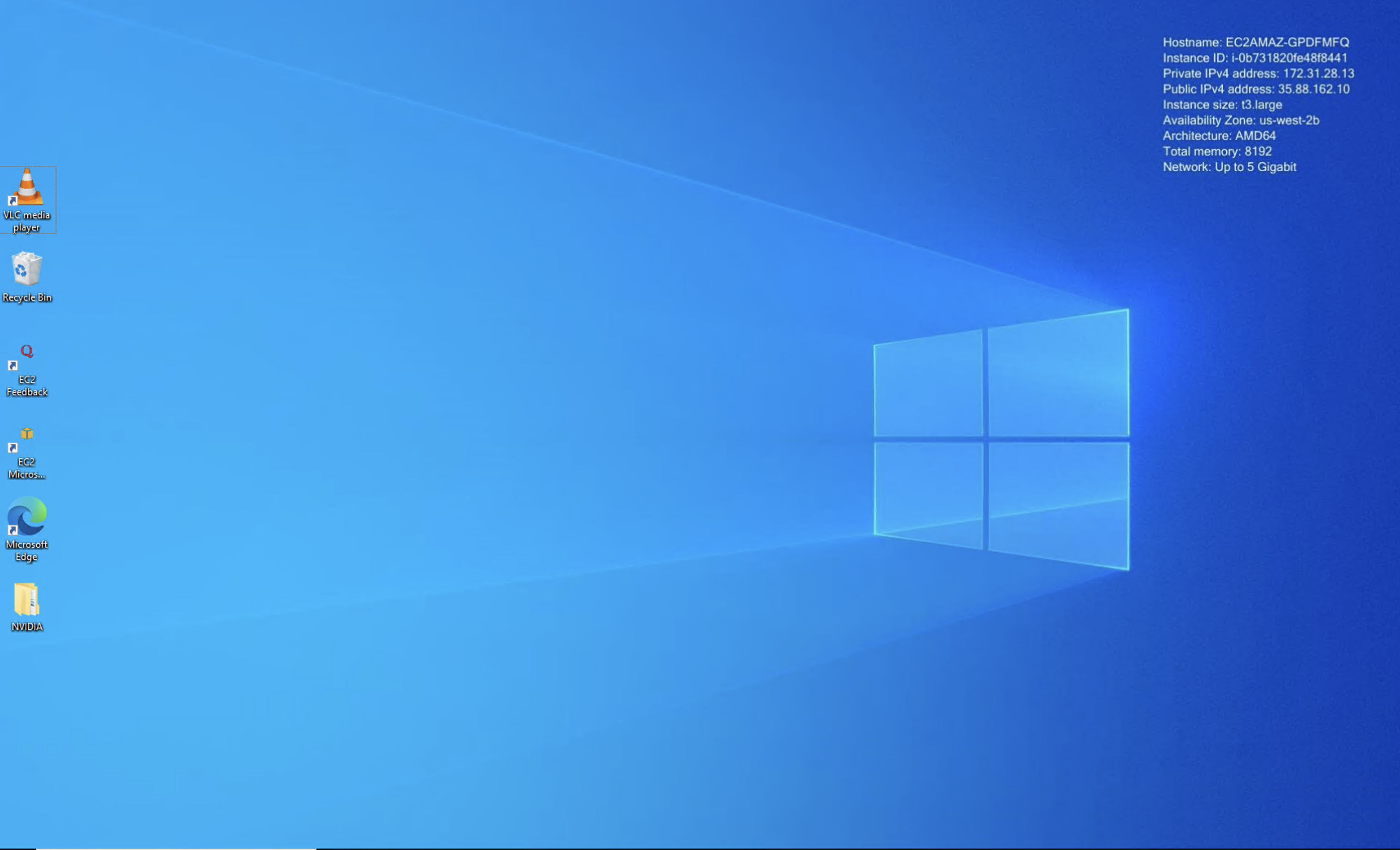 Windows Desktop Connected via Remote Desktop