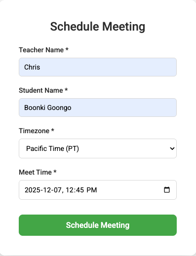 Schedule Meeting
