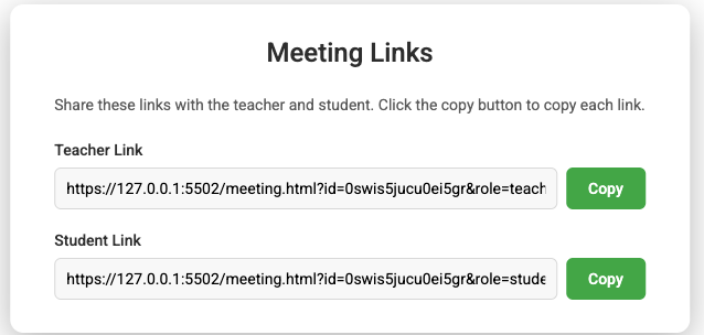 Meeting Links