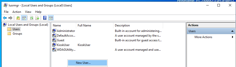 Local Users and Groups