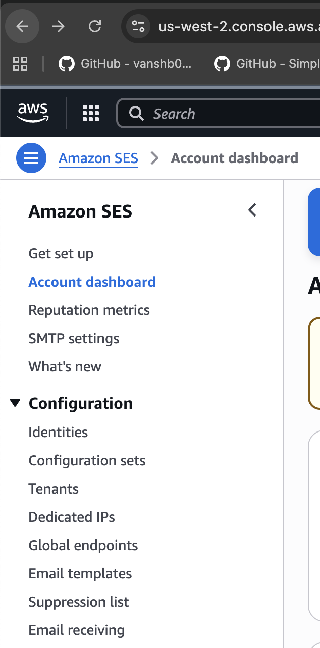 SES Identity Creation