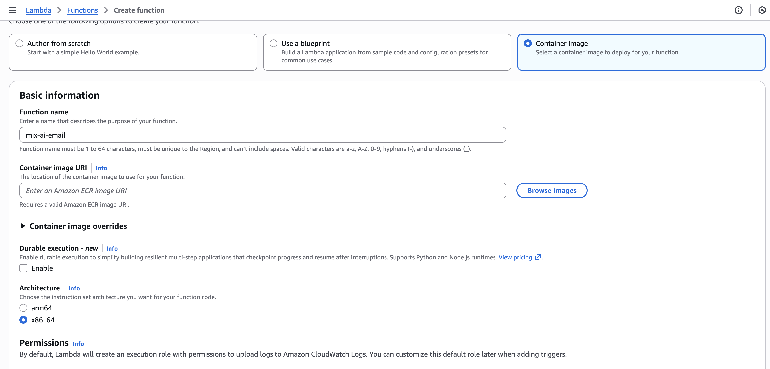 Lambda Container Image Setup
